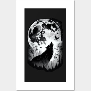 Lonely Howl at the Moon Posters and Art